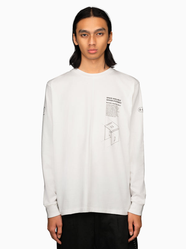 Space Available Nomadic Stool Long Sleeve Tee White