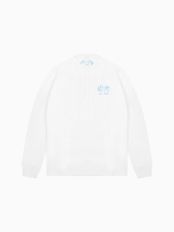 space available Ocean Mapping Long Sleeve Tee White
