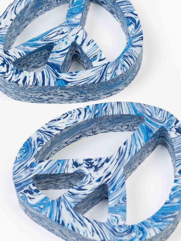 Space Available Peace On Earth Coaster Set Of 2 Blue