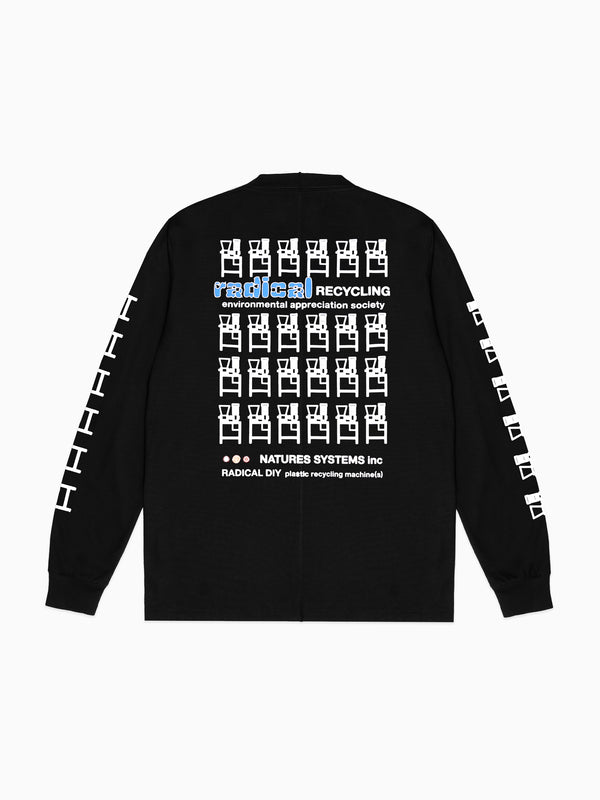 Space Available Radical Recycling Long Sleeve T-Shirt Black