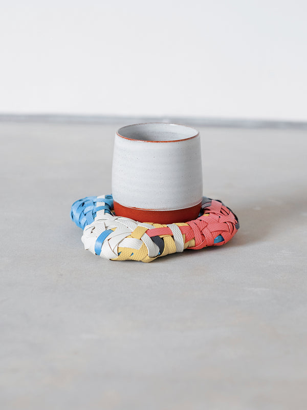 Space Available Recycled Plastic Woven Ecology Coaster Multicolour