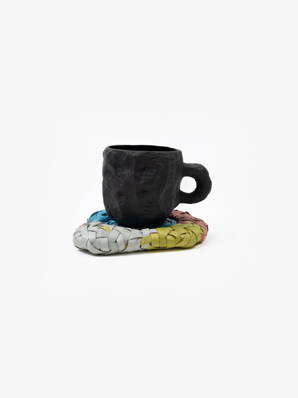 space available Recycled Plastic Woven Ecology Coaster Multicolour