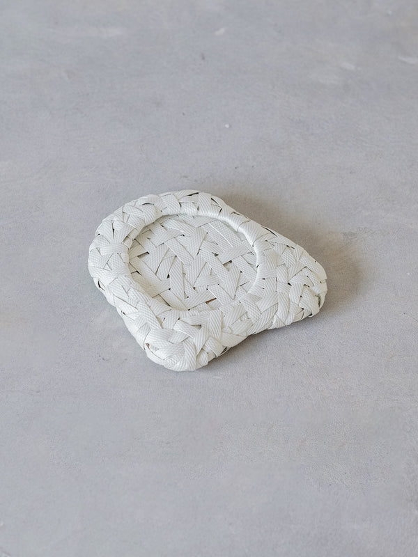 Space Available Recycled Plastic Woven Ecology Coaster White
