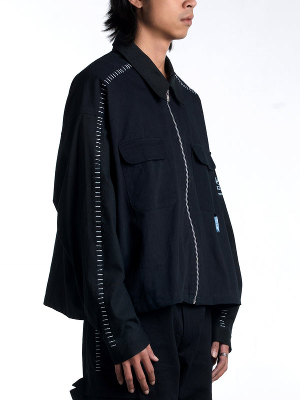 Space Available Recycling Uniform Work Jacket Black