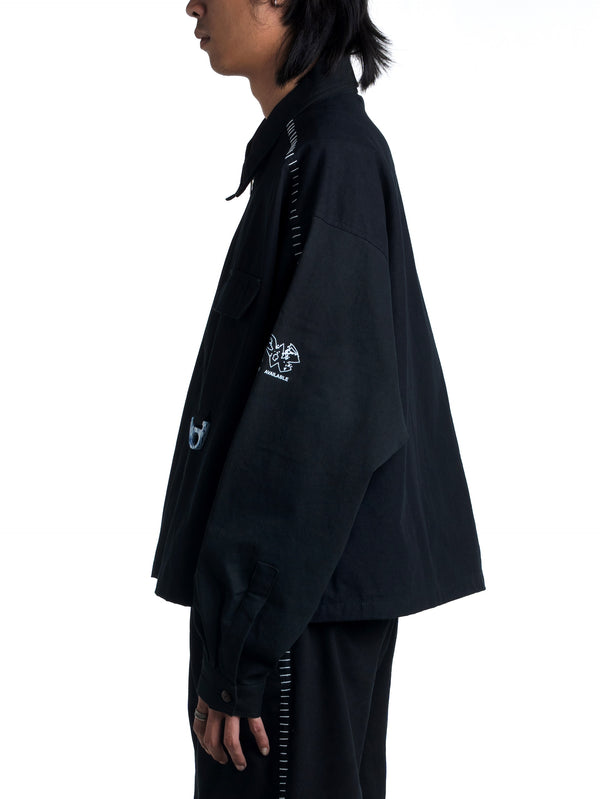 Space Available Recycling Uniform Work Jacket Black