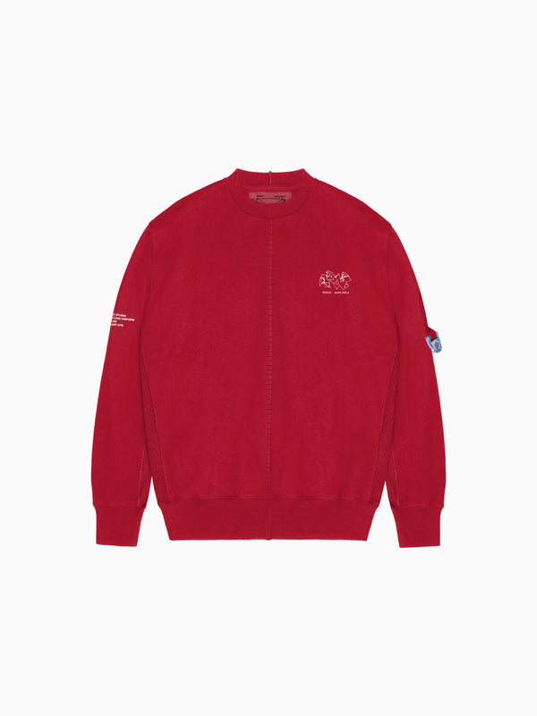 space available Recyling Uniform Crewneck Sweat Red
