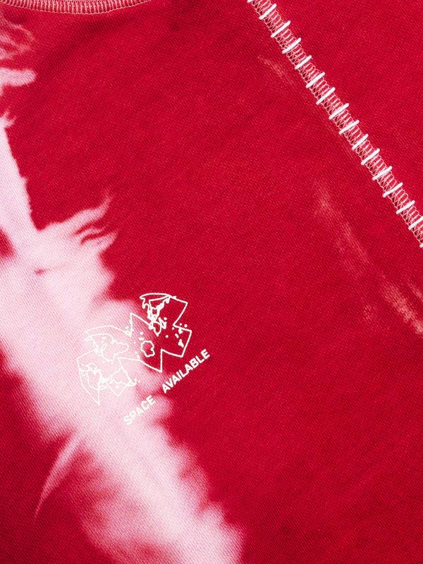 Space Available SA X WHR Logo Crewneck Sweat Tie Dye Red