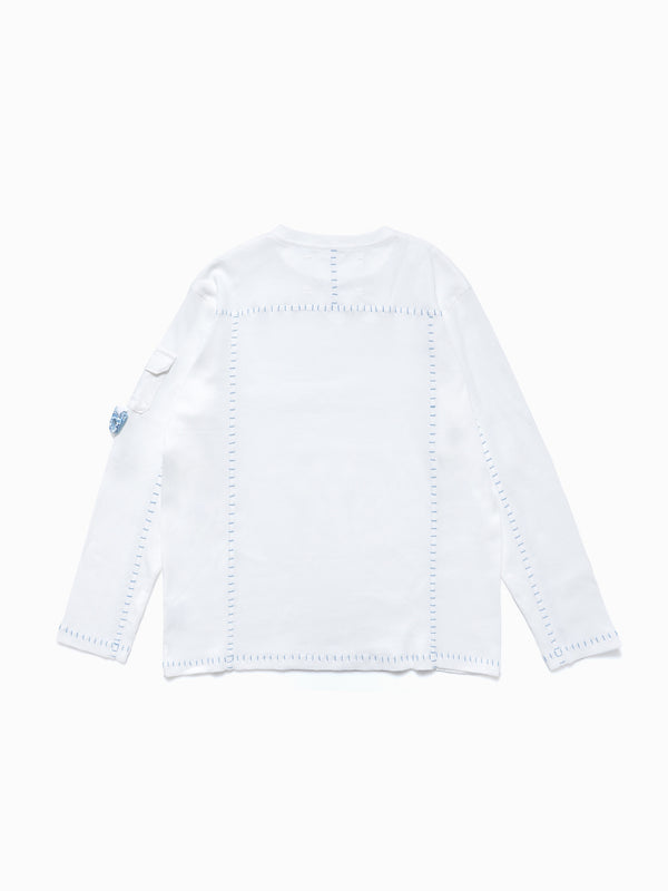 Space Available Artisan Long Sleeve Tee White