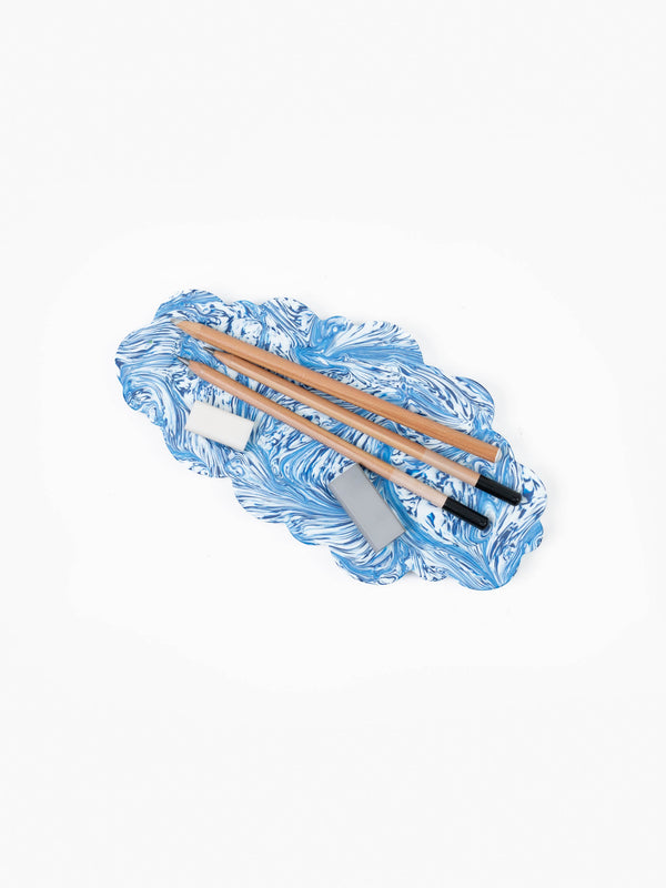 Space Available Clouded Desk Tray Blue