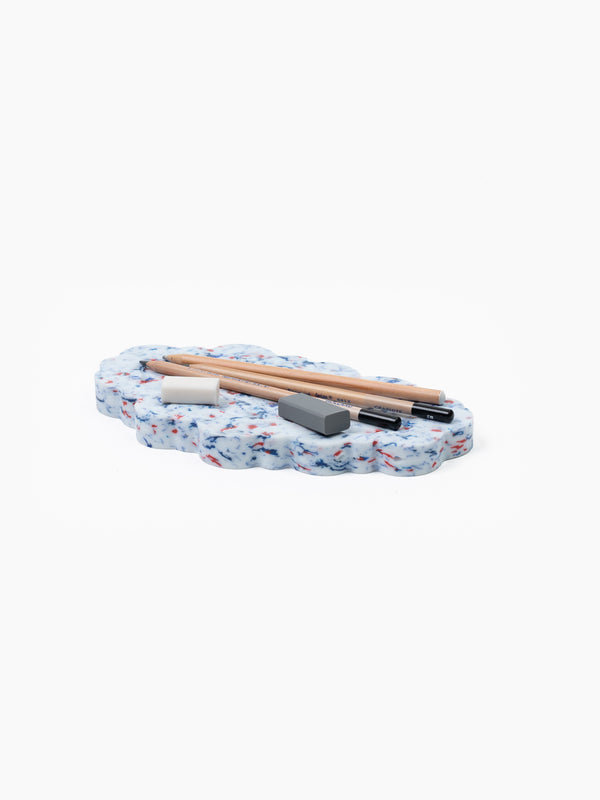 Space Available Clouded Desk Tray White