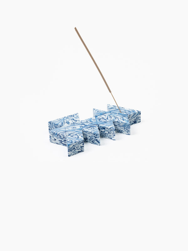 space available Dymaxion Map Incense Holder Blue