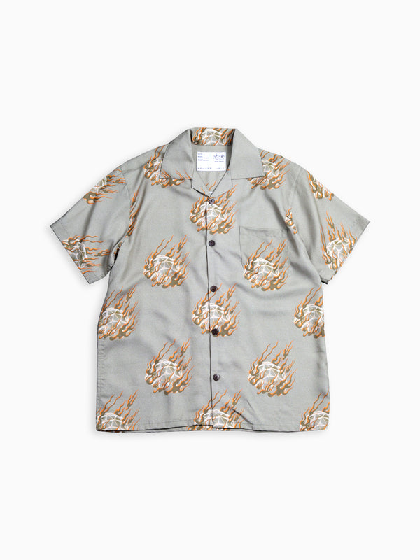 space available EARTH DOME ON FIRE SHIRT