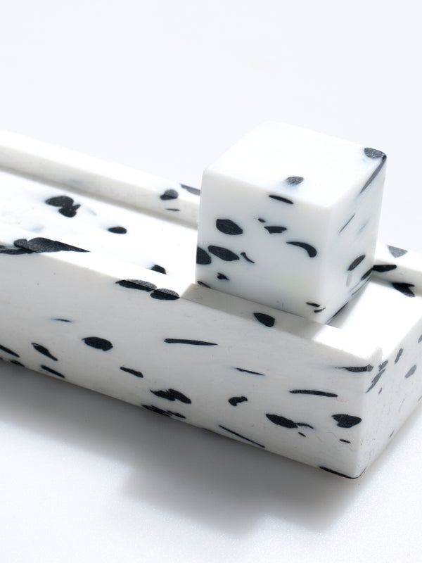 Space Available Incense Holder White/Black