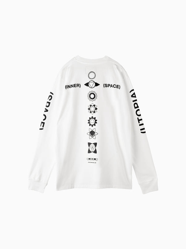 Space Available Inner Space Long Sleeve Tee White