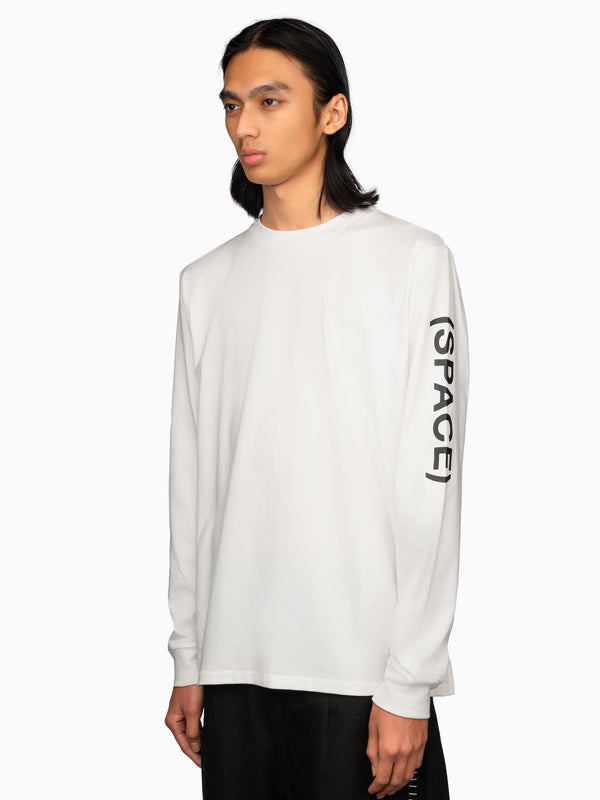 Space Available Inner Space Long Sleeve Tee White