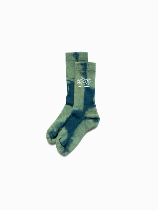 space available Logo Sock Tie Dye Green