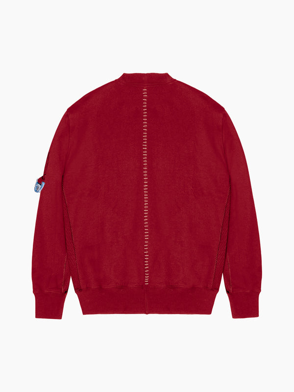 Space Available Plant Dyed Artisan Sweatshirt Red