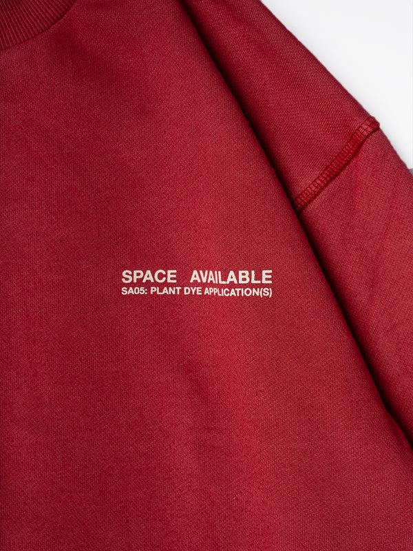 Space Available Plant Dyed Artisan Sweatshirt Red