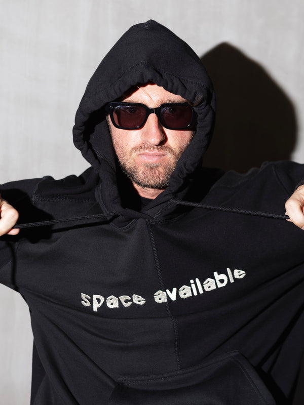 Space Available Radical Logo Hoodie Black