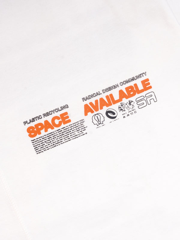 Space Available Radical Plastic Tee White