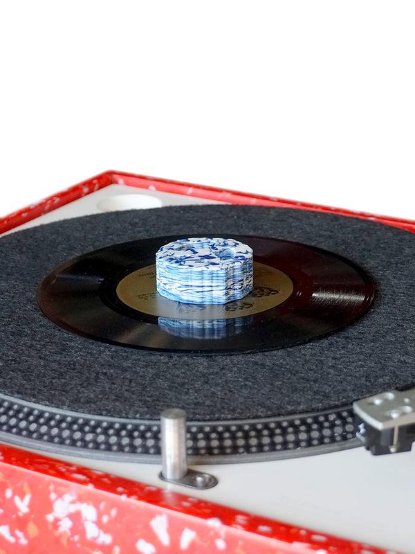 Space Available Recycled 7 Inch Vinyl Adapter Blue