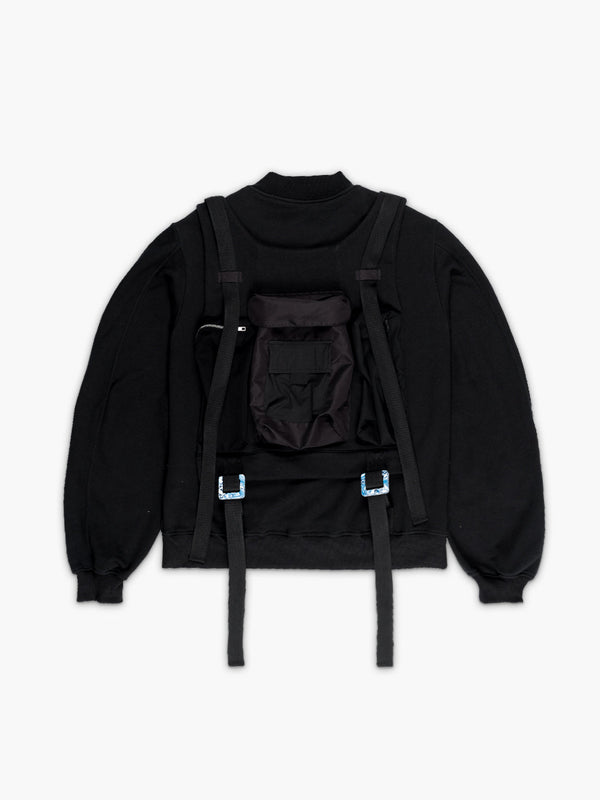 Space Available Recycling Parachute Jacket Black