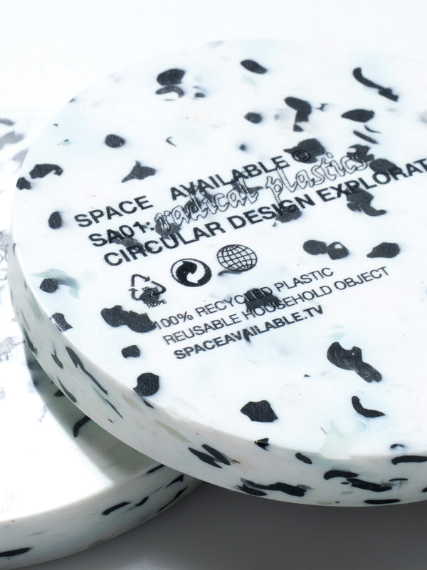 Space Available SA Coaster Set Of 2 White/Black