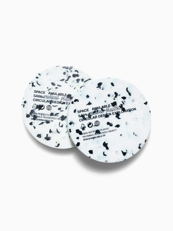 space available SA Coaster Set of 2 White/Black