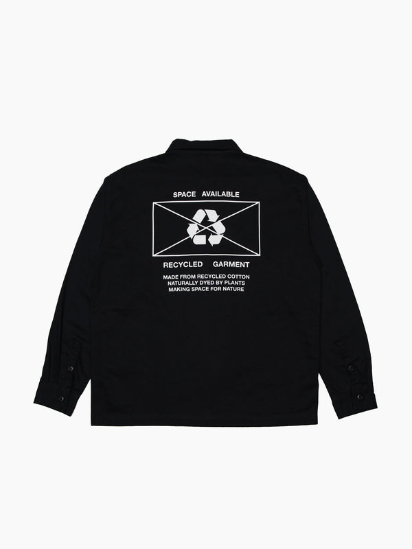 Space Available Upcycled Garment Work Jacket Black