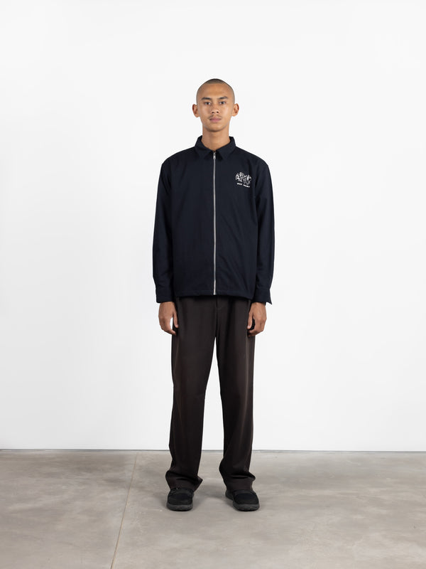 Space Available Upcycled Garment Work Jacket Black