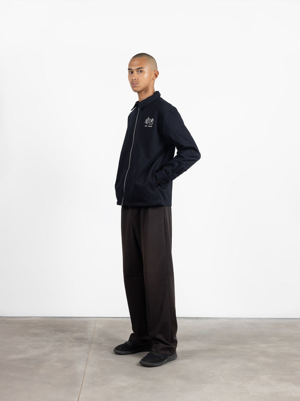 Space Available Upcycled Garment Work Jacket Black