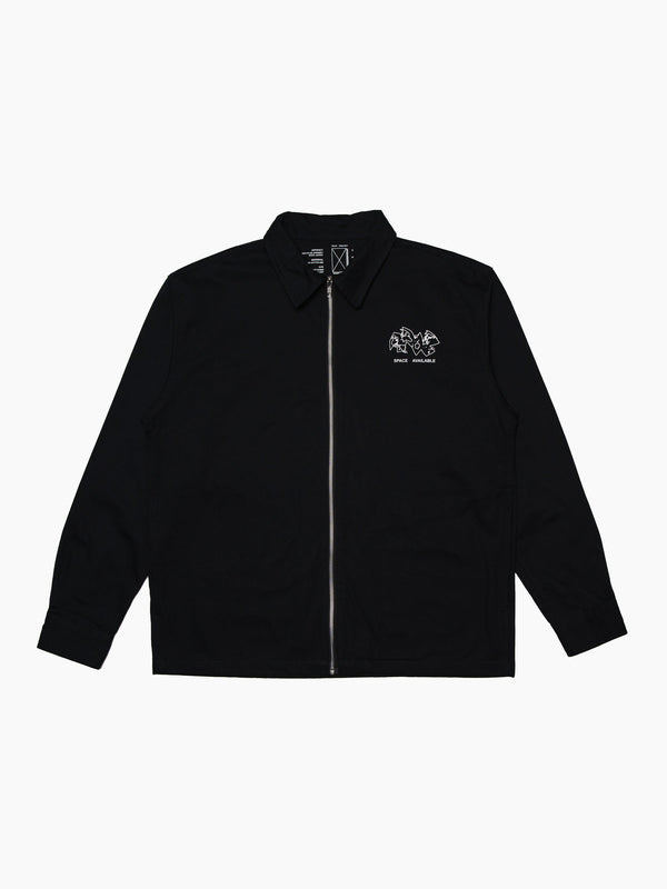 space available Upcycled Garment Work Jacket Black