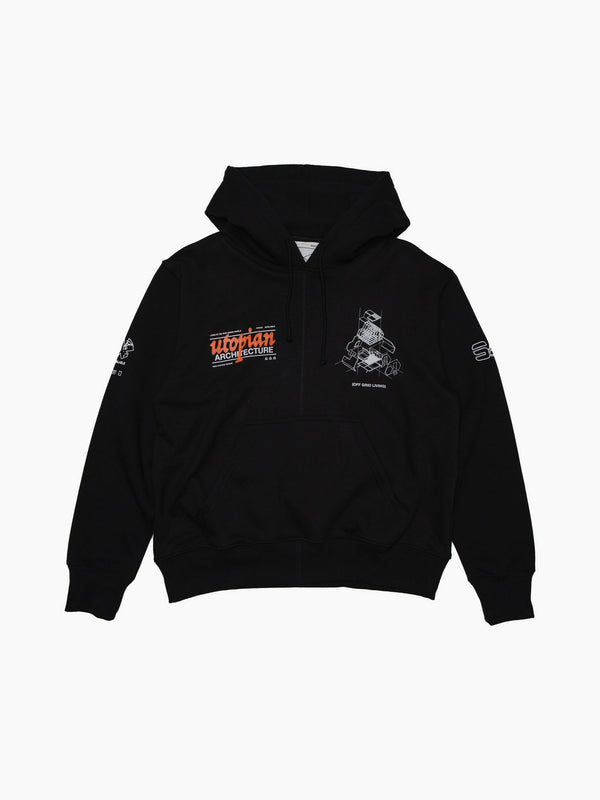 space available Utopian Architecture Hoodie Black