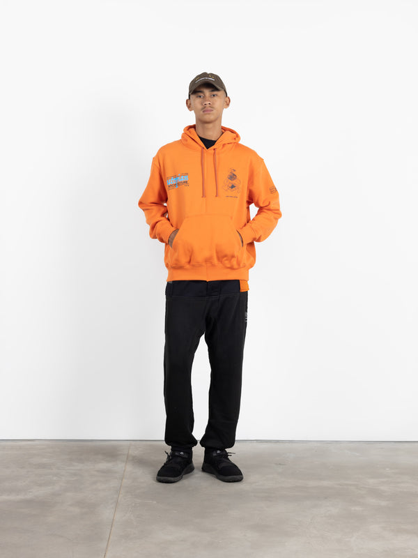 Space Available Utopian Architecture Hoodie Orange