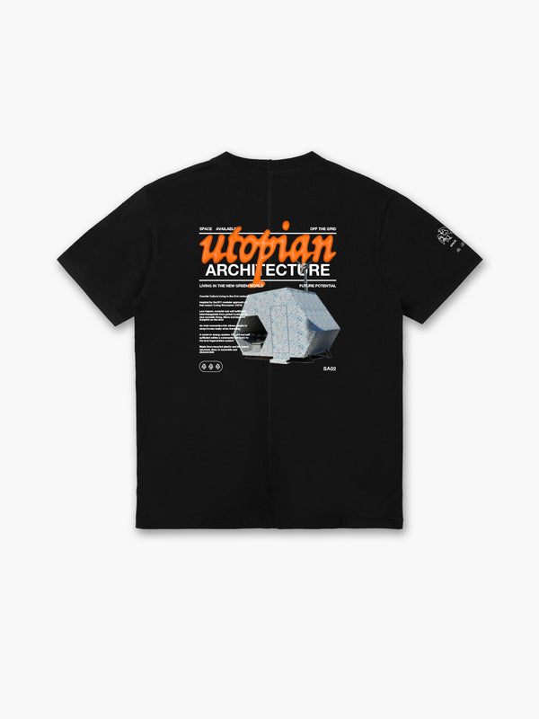 Space Available Utopian Architecture T-Shirt Black