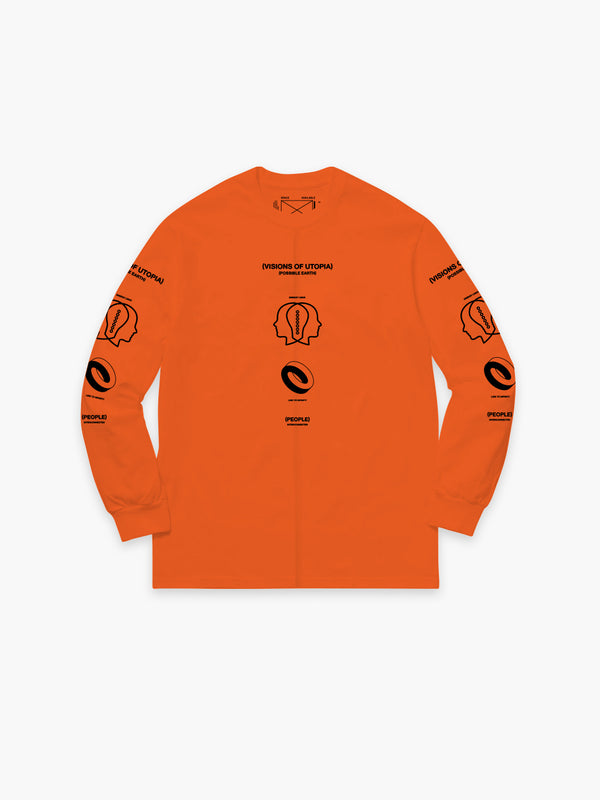 space available Upcycled Utopia Long-sleeve T-shirt Orange