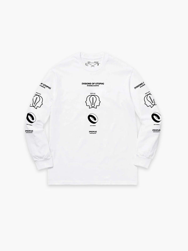 space available Upcycled Utopia Long-sleeve T-shirt White