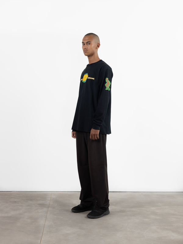 Space Available Utopia Dreams Long Sleeve T-Shirt Black