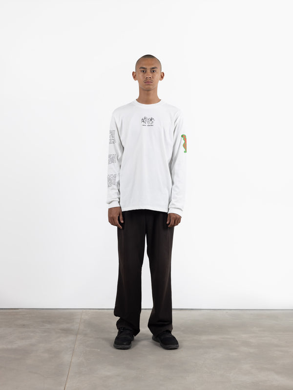 Space Available Utopia Dreams Long Sleeve T-Shirt White