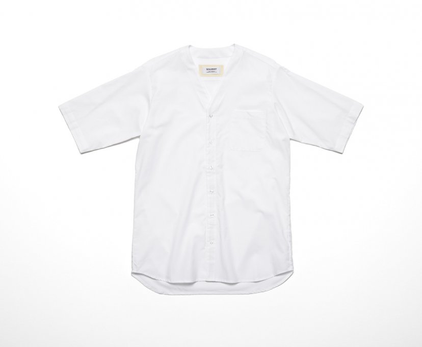 Spalwart Coaches No Collar Shirt S/S   White