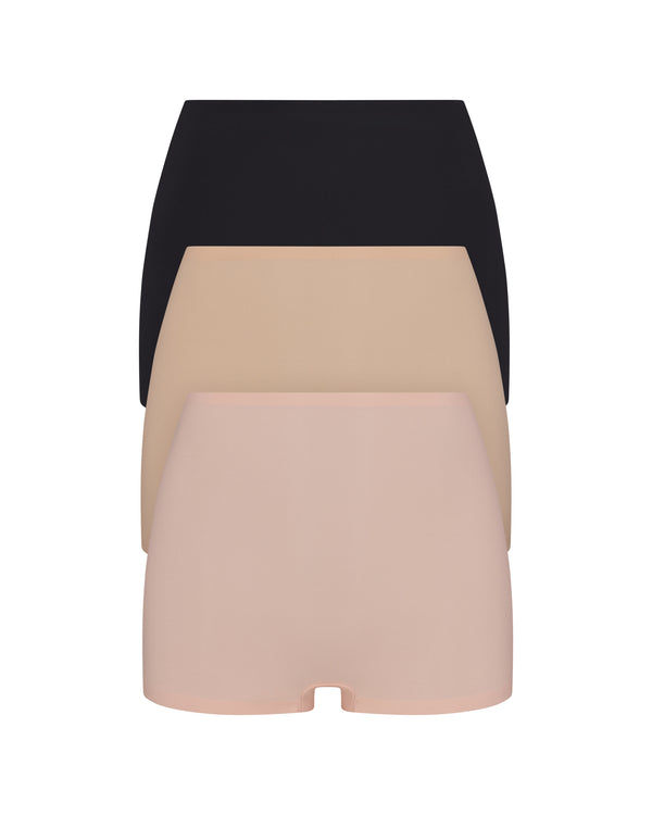 Spanx Boyshort 3-Pack Box Very Black/Toasted Oatmeal/Vintage Rose