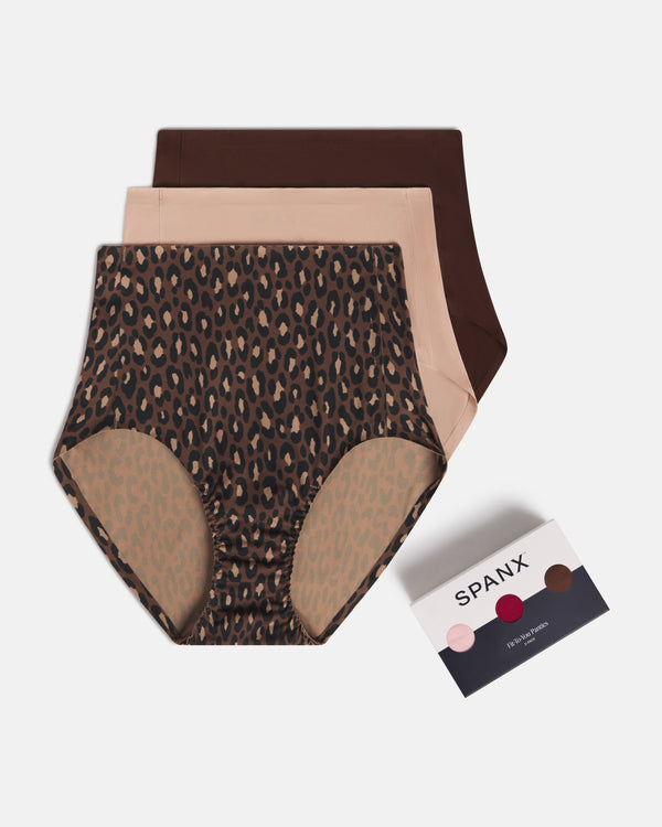Spanx Brief 3-Pack Box Iconic Leopard/Frappe/Espresso