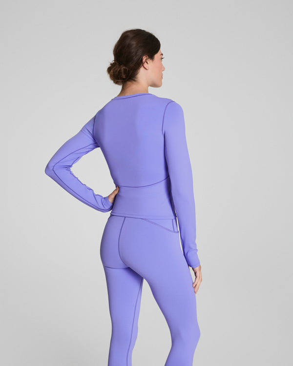 Spanx Long Sleeve Top With SecretSweat Tech Light Amethyst