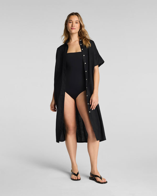 spanx Beach Midi Dress Very Black