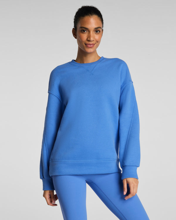 spanx Cotton Fleece Crewneck Tunic Aster