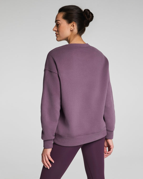 Spanx Cotton Fleece Crewneck Tunic Prune