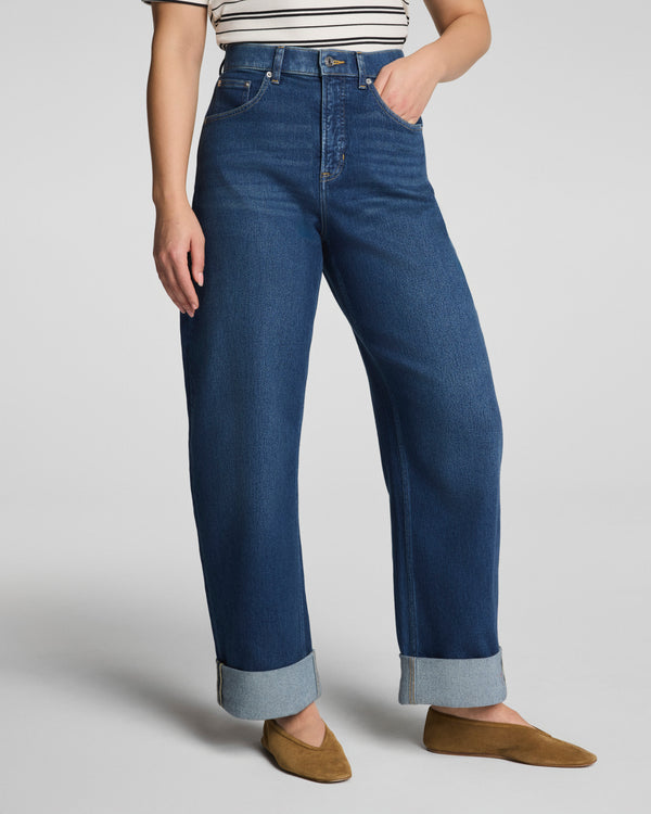 Spanx Cuffed Horseshoe Jeans Adriatic Blue