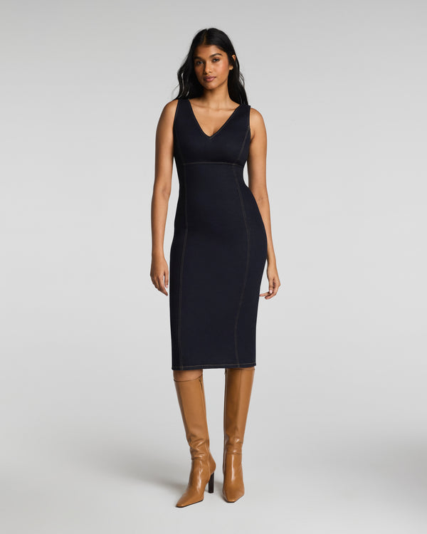 spanx Denim Midi Dress Rinse