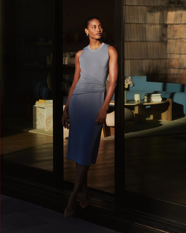 Spanx Draped Tank Midi Dress Rain