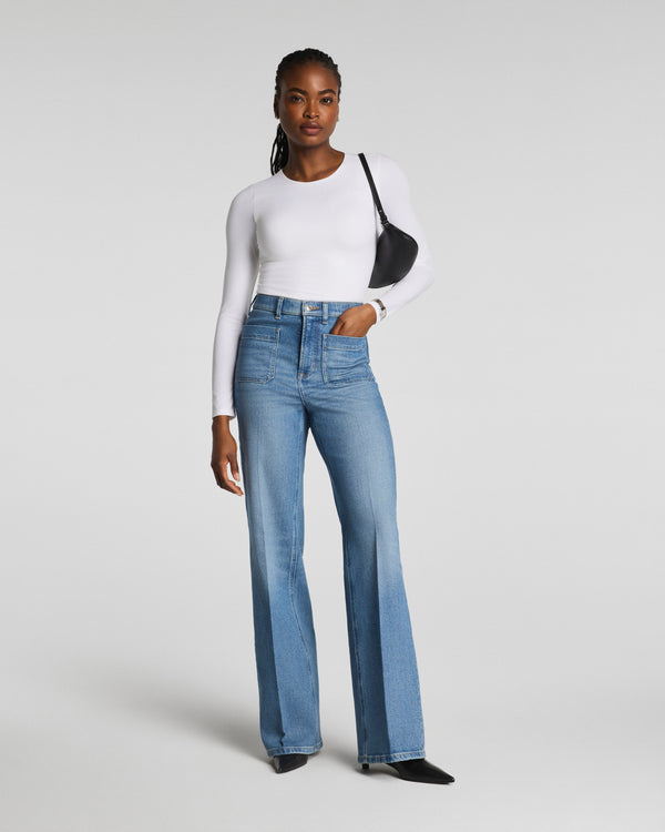 spanx Easy Flare Jeans with Patch Pockets Elysian